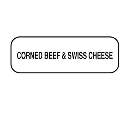 NEVS Corned Beef & Swiss Cheese Label 1/2" x 1-1/2" DIET-519